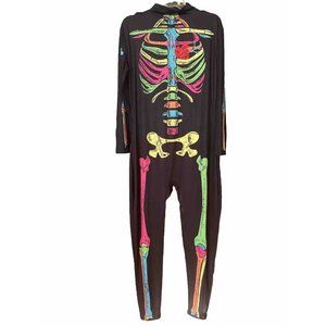 Morph Costumes Neon Rainbow Skeleton Body Suit Size Large